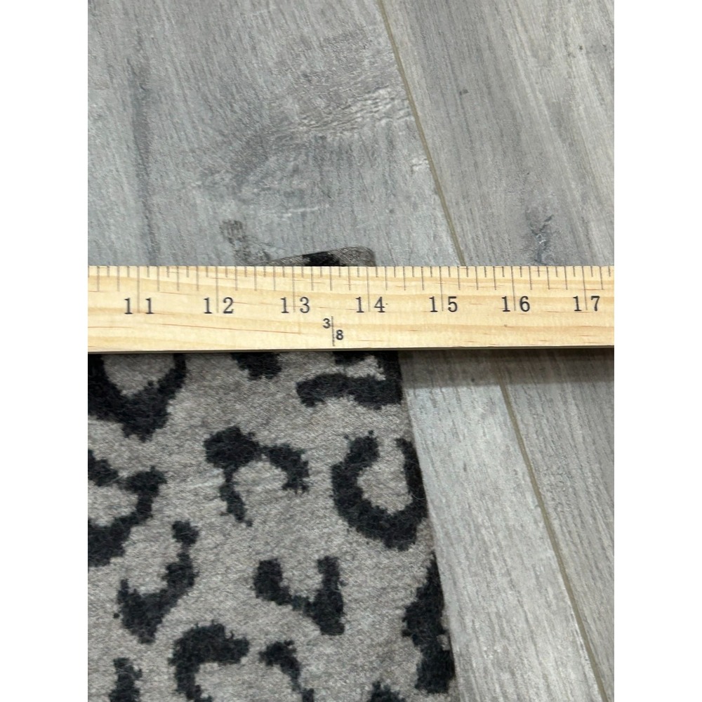 Max Mara Skirt Womens 10 Gray Black Leopard Print Wool Jersey Textured Pencil - Picture 4 of 9